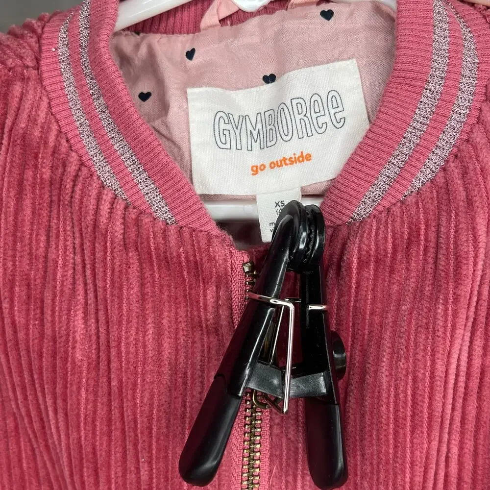 Gymboree dusty rose Corduroy bomber jacket girls size XS(4)